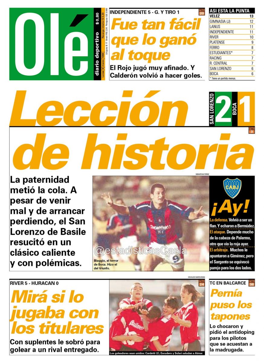 34' · Gol · Biaggio, Claudio Darío
