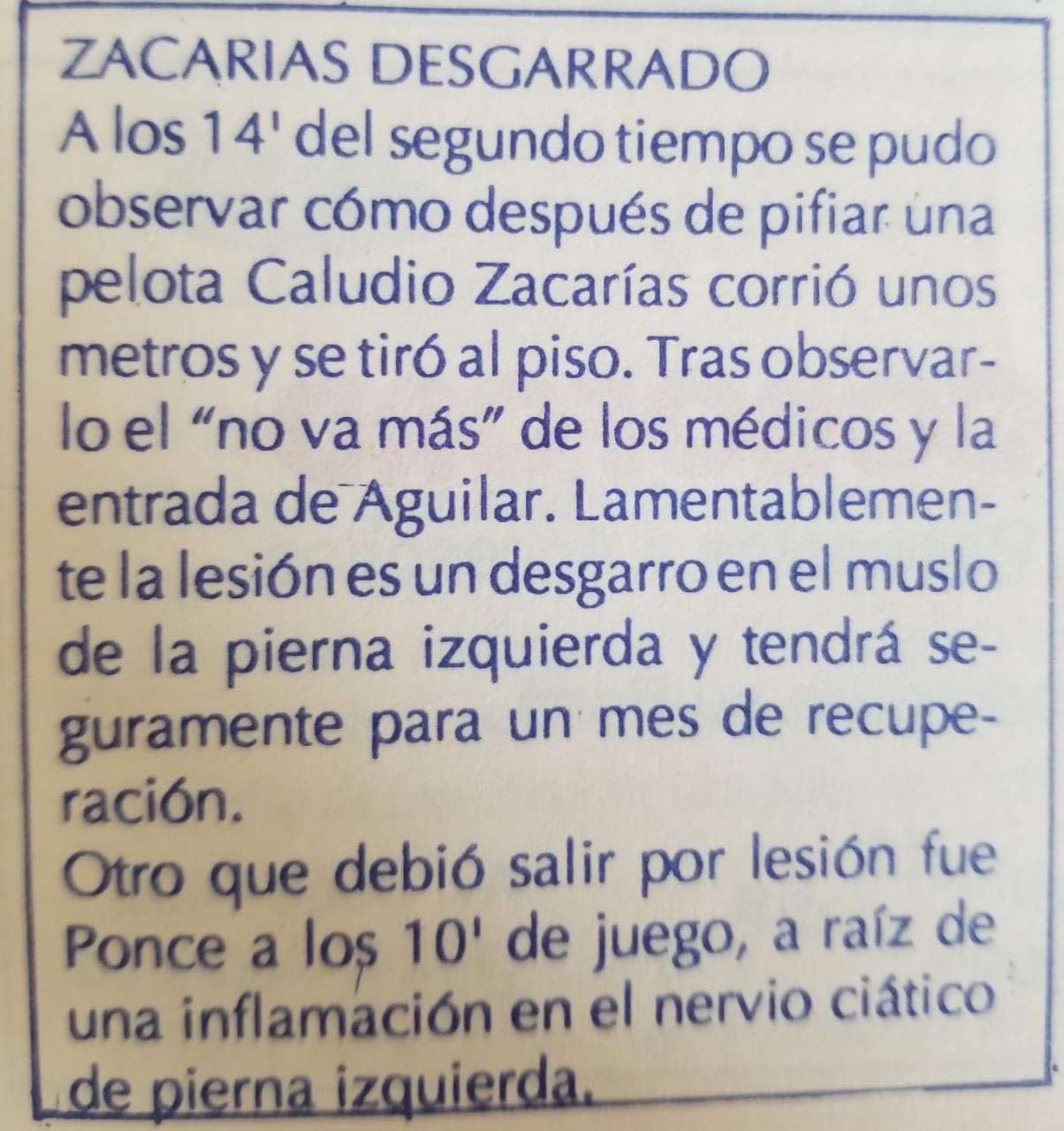Cambio (Salida) — vs Belgrano