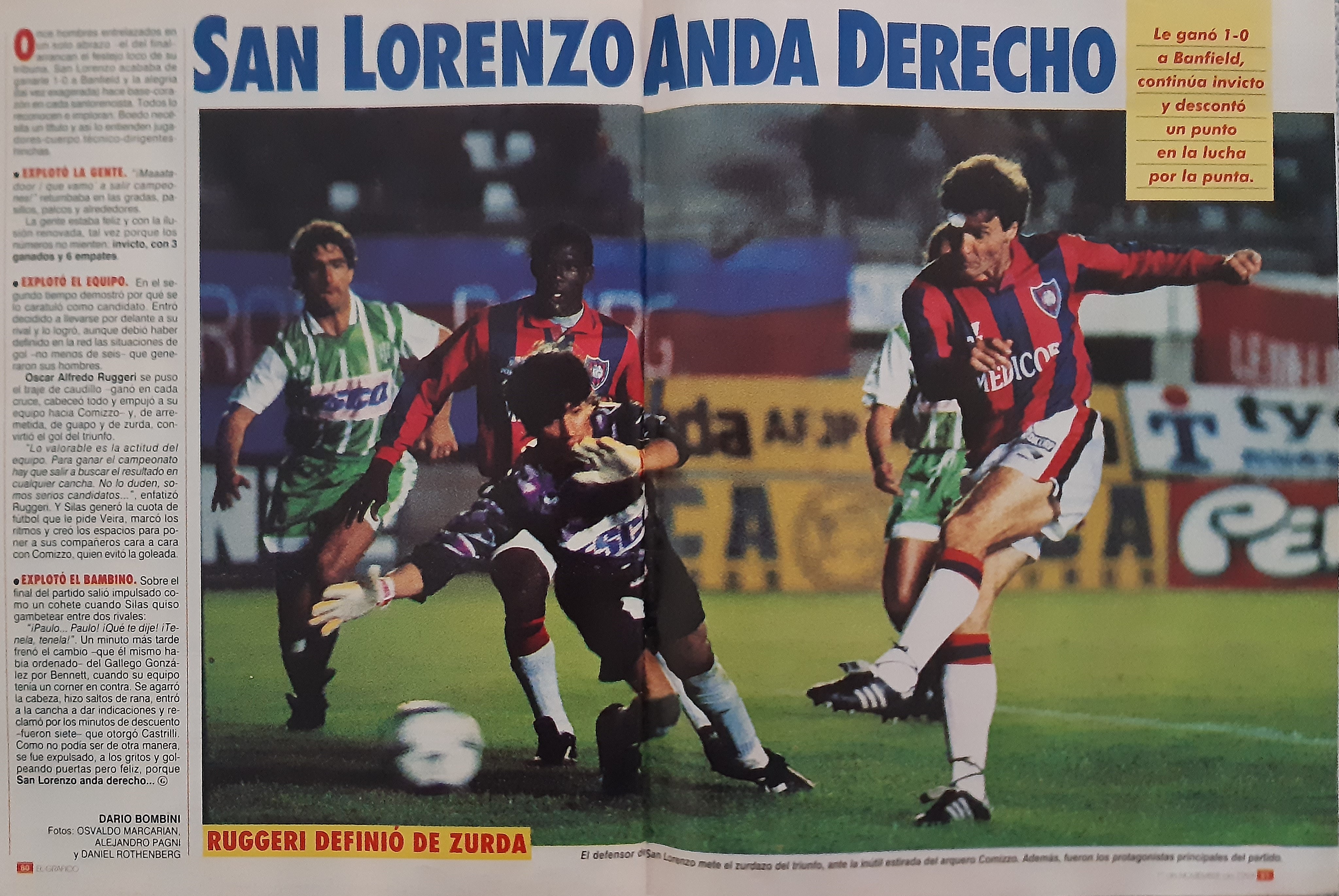 55' · Gol · Ruggeri, Oscar Alfredo
