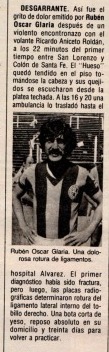 23' · Cambio (Salida) · Glaría, Rubén Oscar